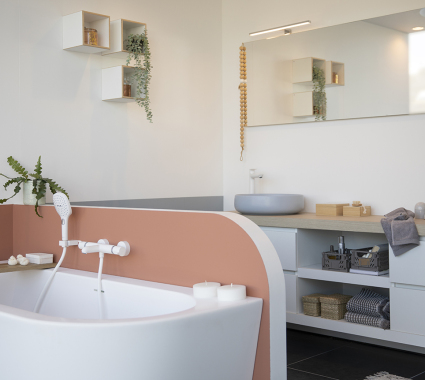 Badkamer in Nordic stijl
